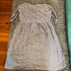 American Eagle Off the Shoulder Striped Dress